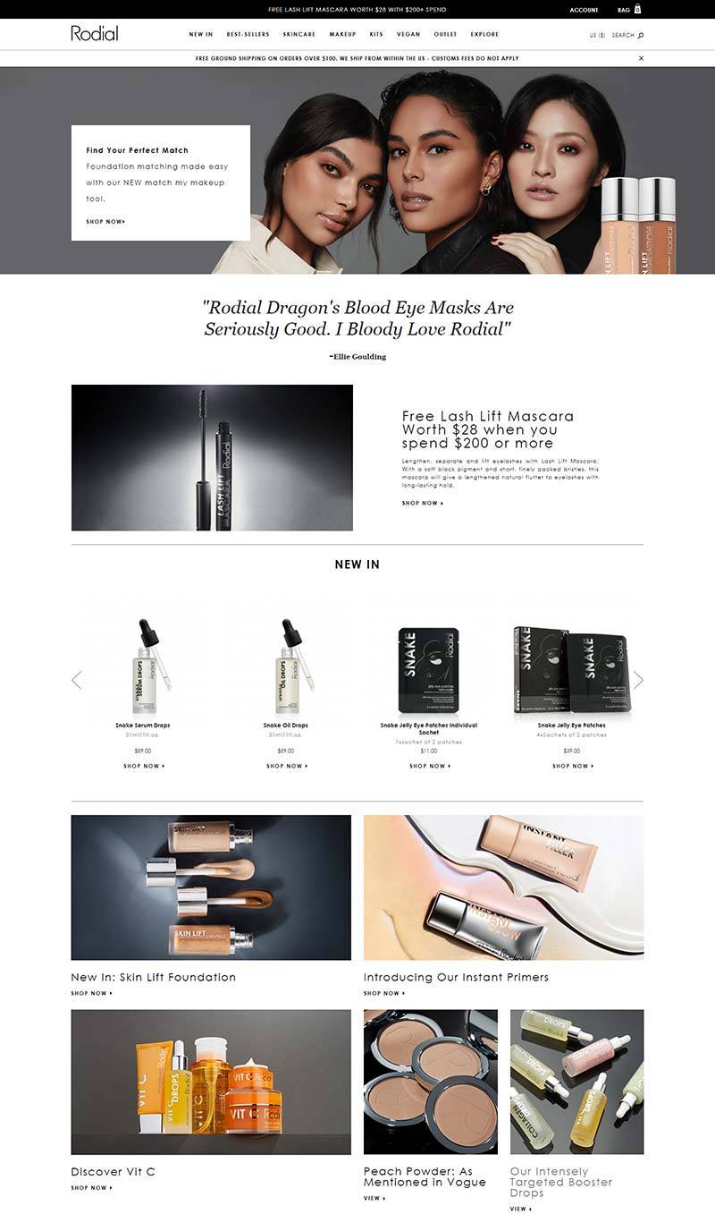 Rodial 英国天然有机护肤品购物网站