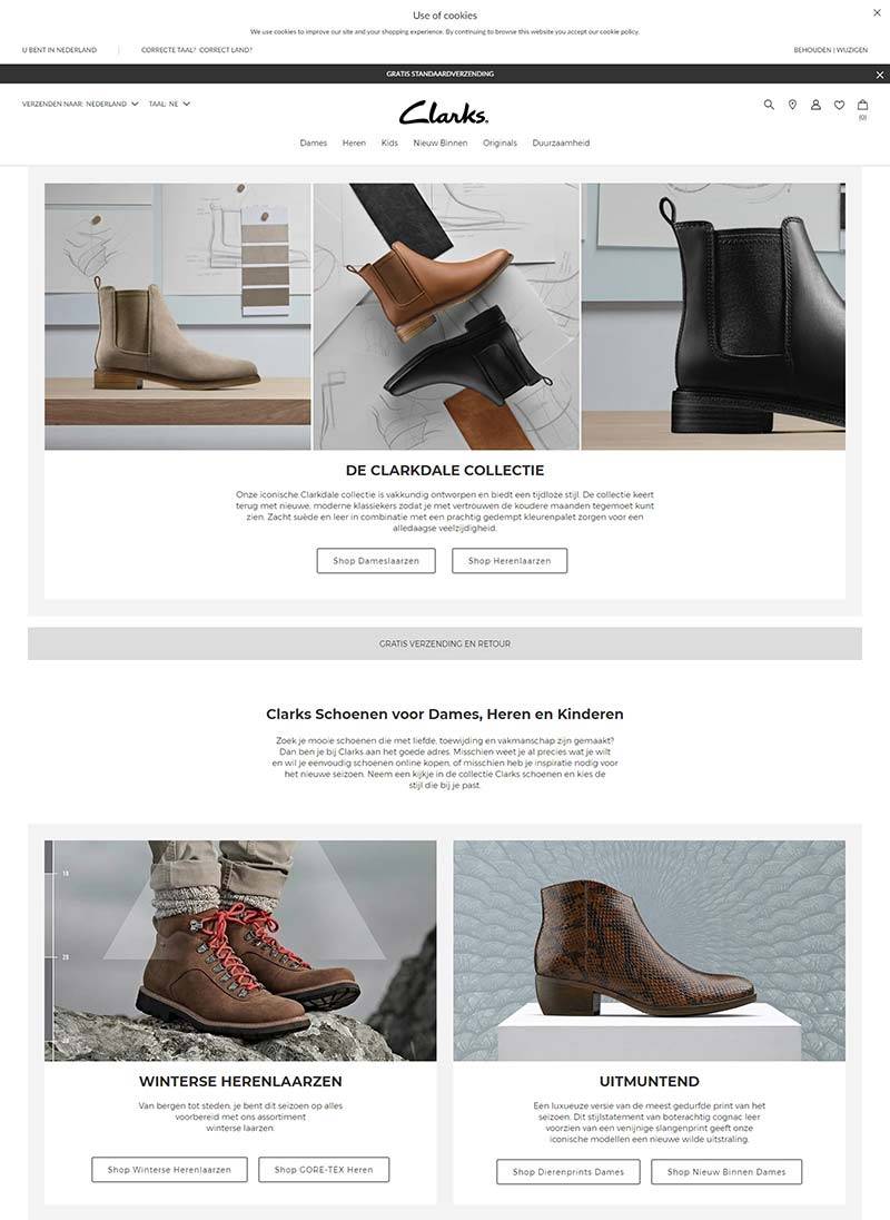 Clarks NL 英国品牌鞋履荷兰购物网站