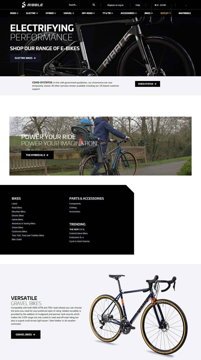 Ribble Cycles 英国自行车配件及装备品牌网站