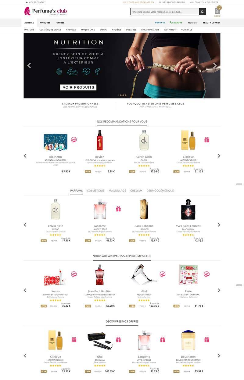 Perfumes club FR 西班牙美容护肤品牌法国官网