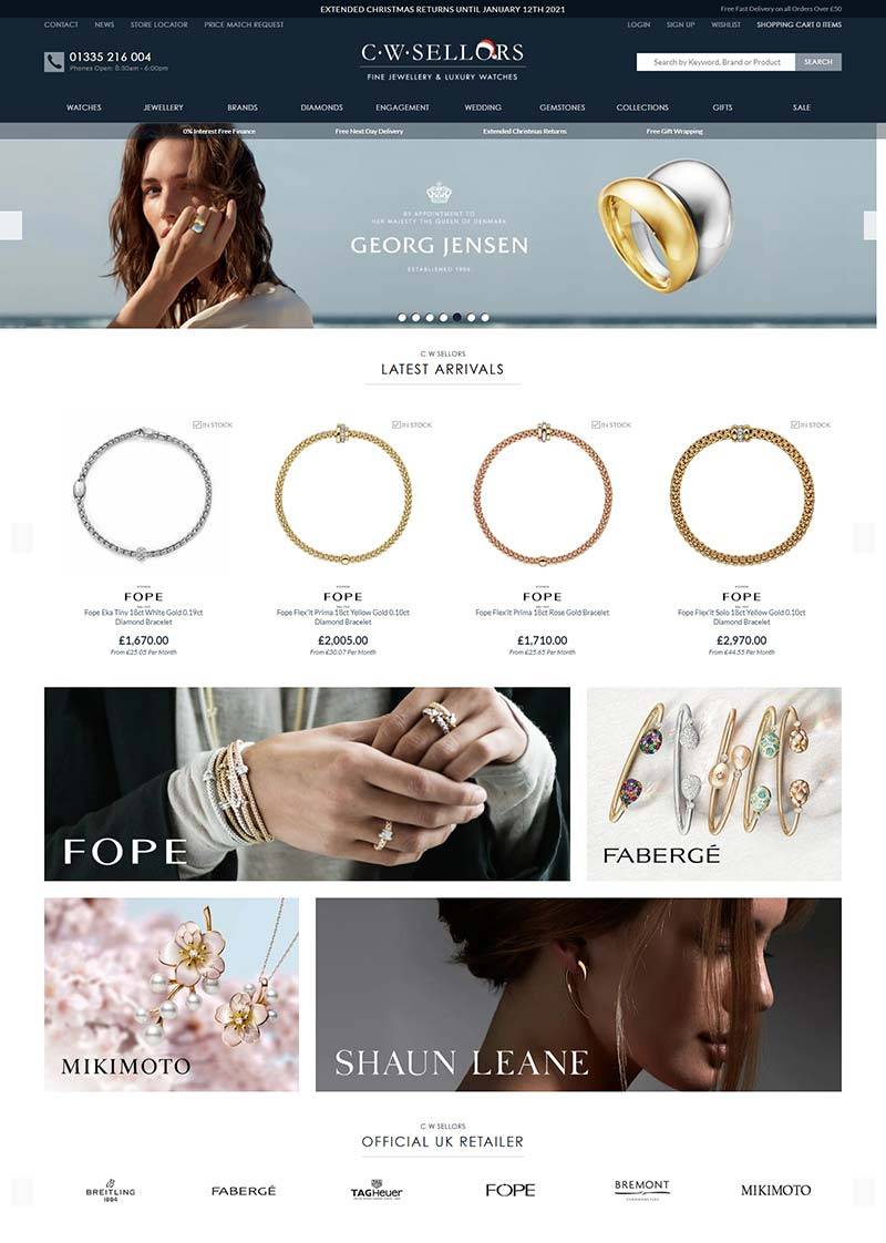 C.W. Sellors  英国奢侈品珠宝品牌网站