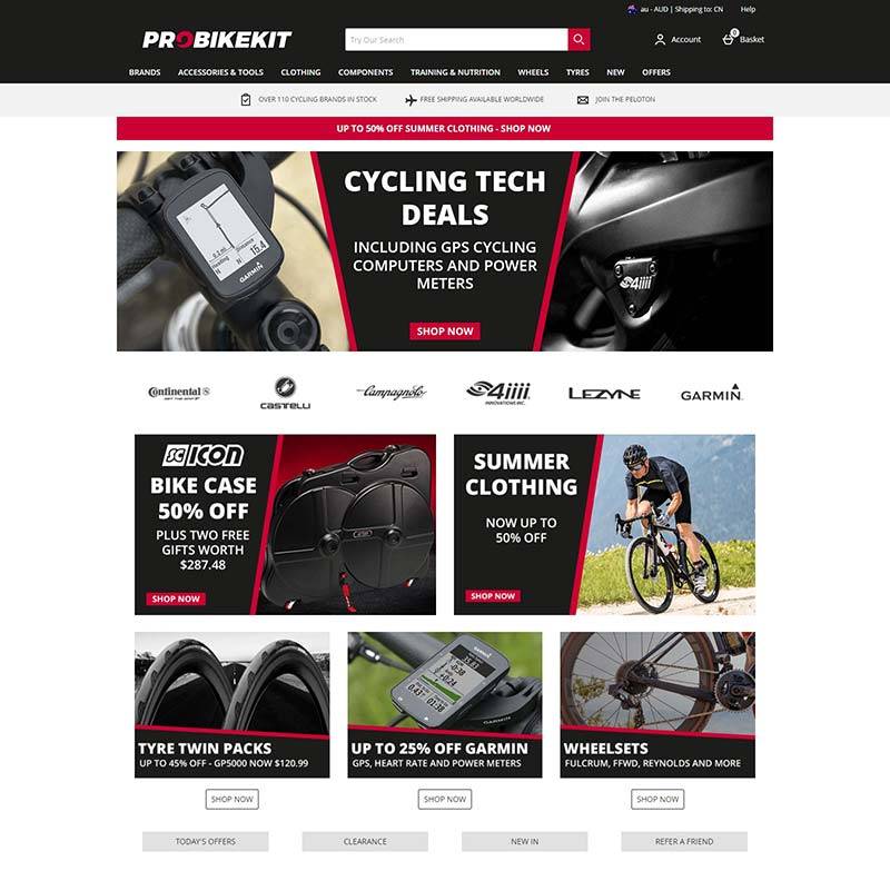 Probikekit AU 澳大利亚自行车装备及配件购物网站