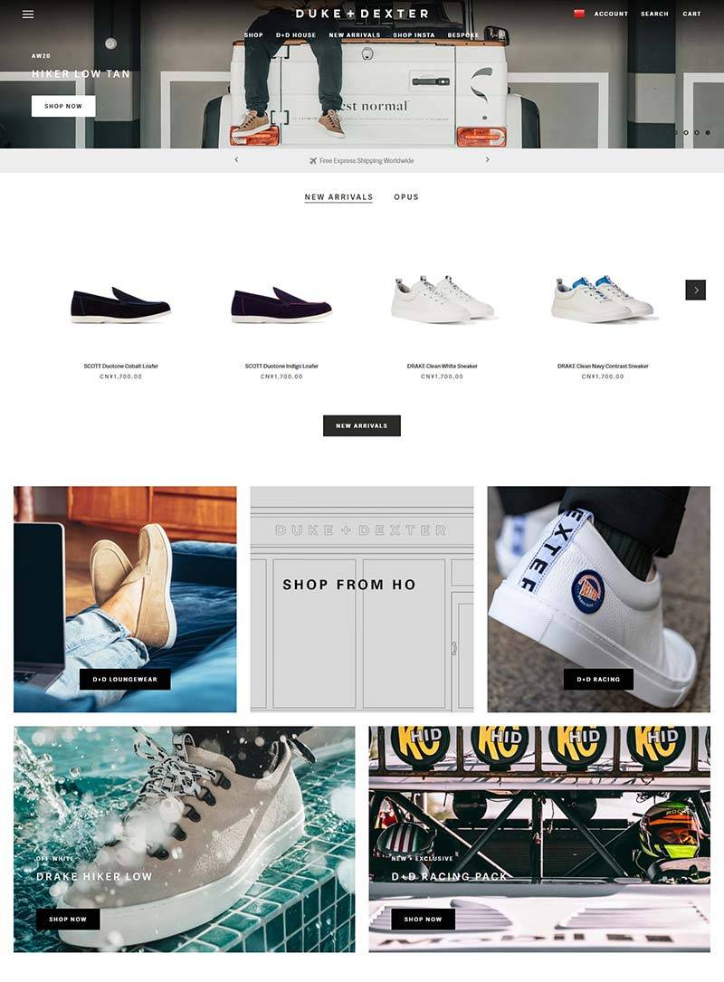 Duke + Dexter 德克斯特-英国平底鞋品牌购物网站