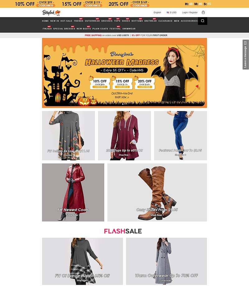 Berrylook 美国高品质女装购物网站