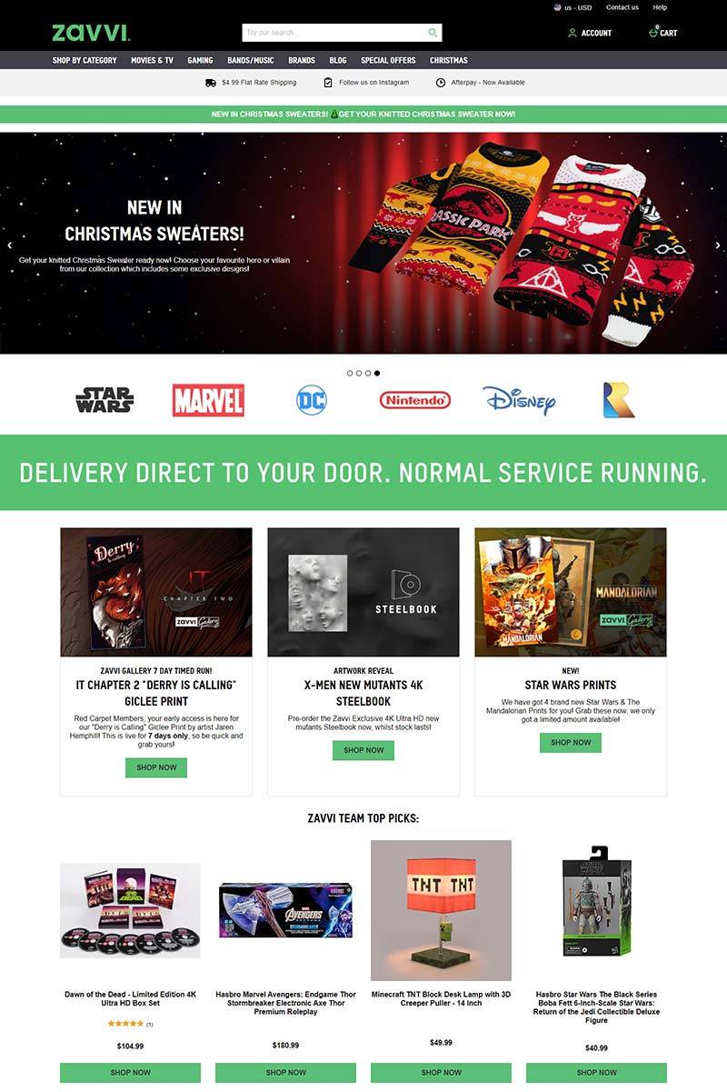Zavvi 英国大型百货零售网站|美国加拿大官网