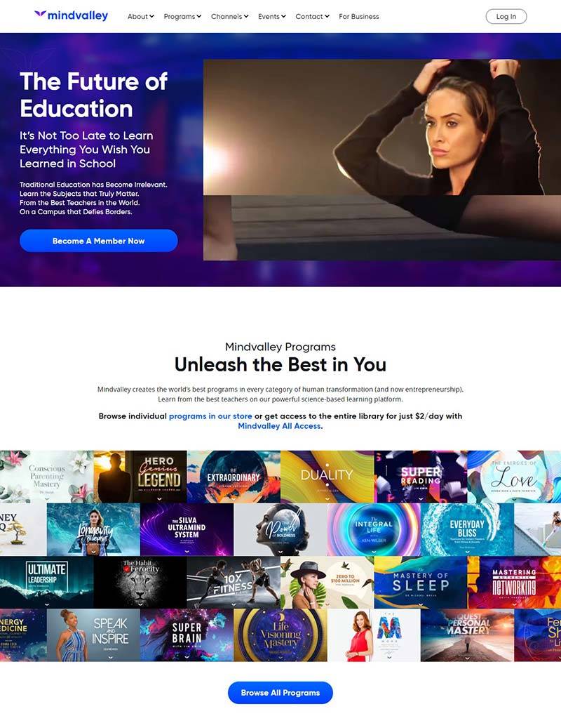 Mindvalley 美国在线教育学习网站