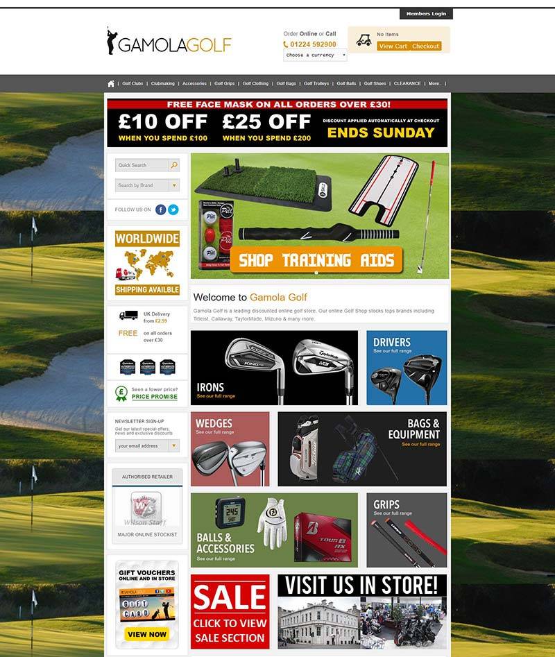 Gamola Golf 英国高尔夫装备及配件专营网站
