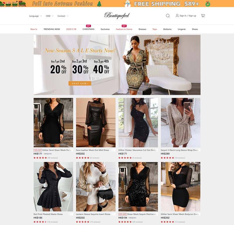 Boutiquefeel 澳洲顶级时尚女装购物网站