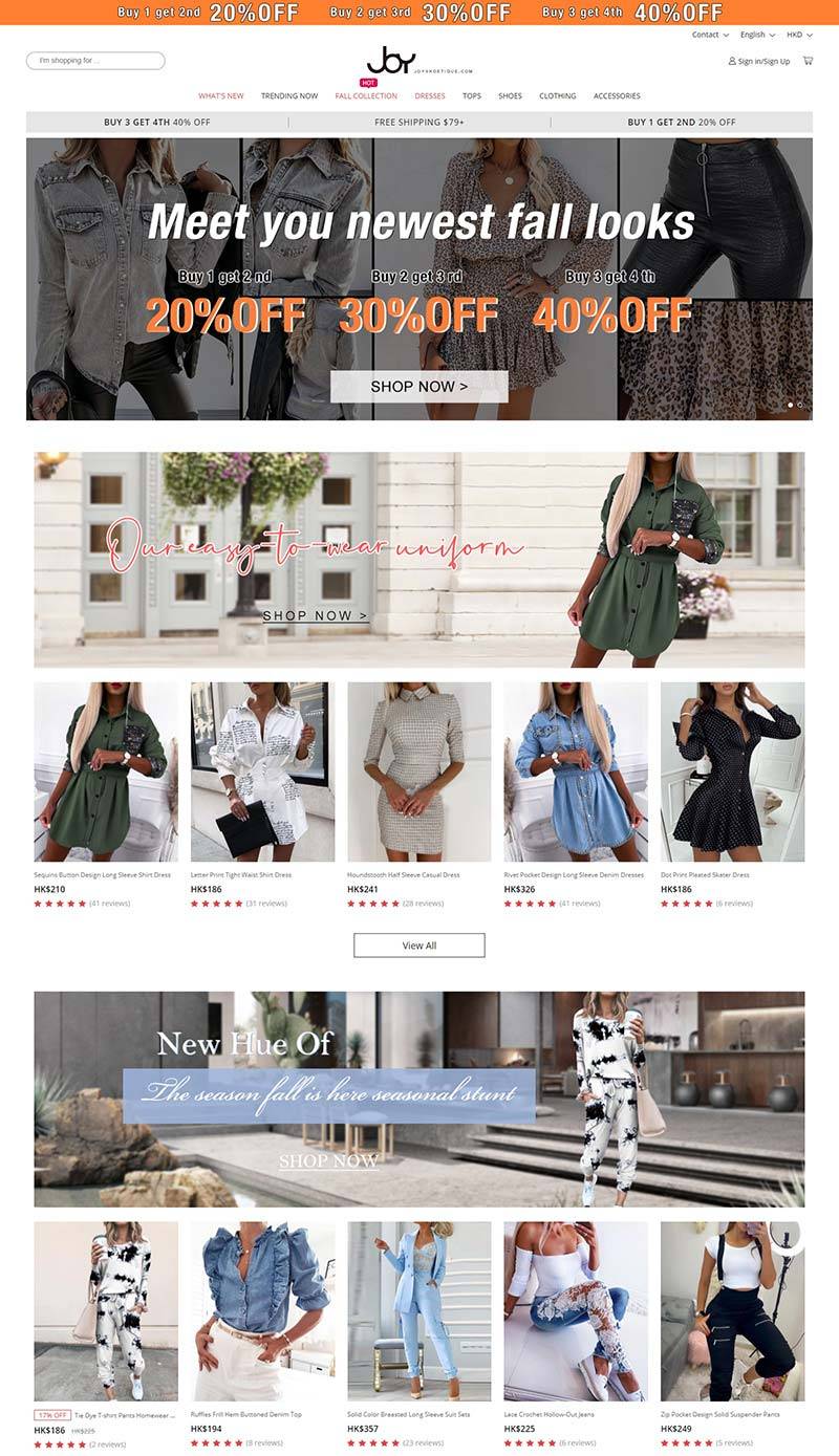 Joyshoetique 美国平价时尚女装购物网站