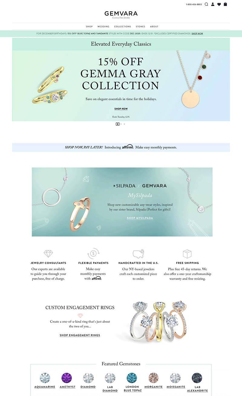 Gemvara 美国品牌珠宝饰品购物网站