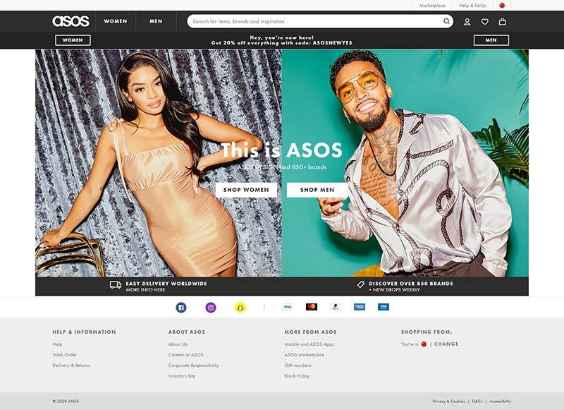 ASOS 英国时尚服饰品牌法国购物网站