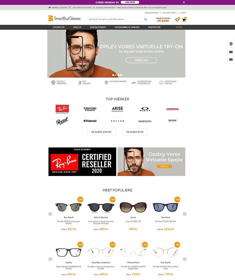 SmartBuyGlasses DK  比利时太阳镜品牌购物丹麦官网