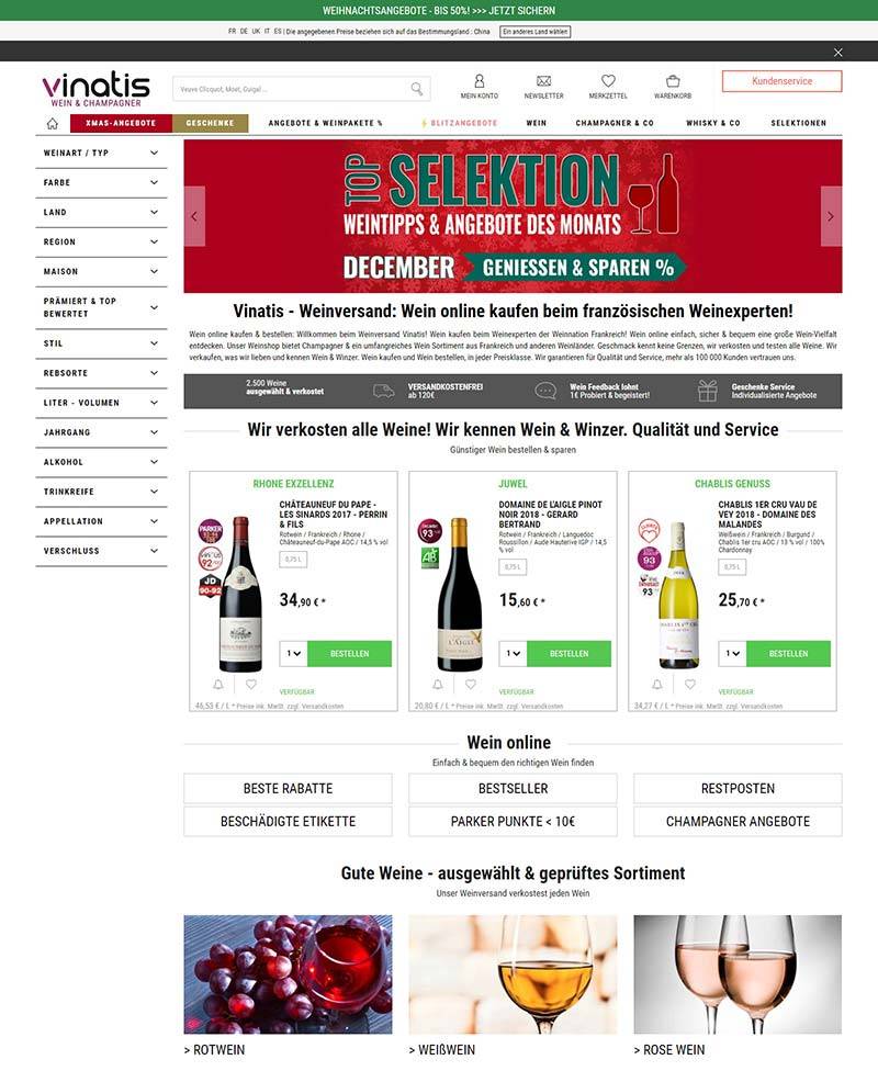 VINATIS DE 德国葡萄酒在线购物商店