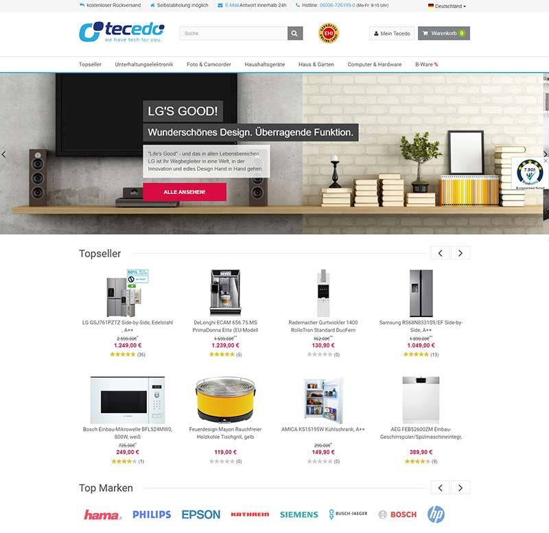 Tecedo DE 德国数码家电购物网站