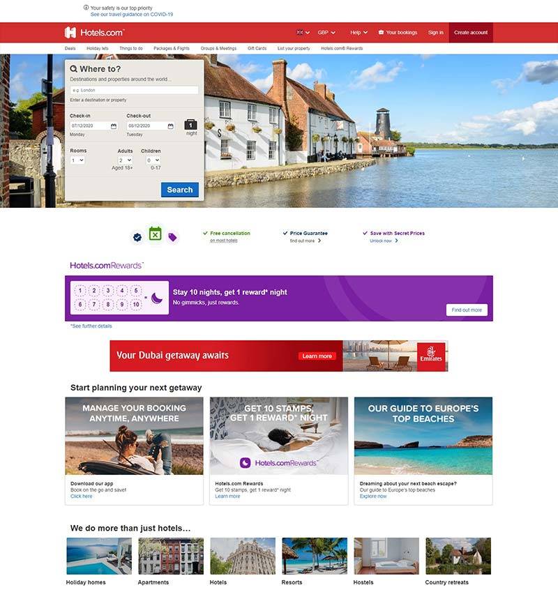 Hotels.com UK 好订网-全球酒店住宿预定英国官网