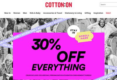 Cotton On 澳大利亚时尚购物网站
