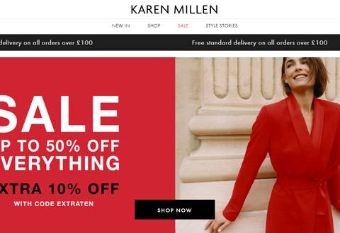 Karen Millen 英国时尚品牌网站