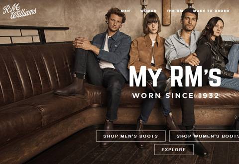 R.M.Williams 澳大利亚RM威廉姆斯手工制鞋品牌网站