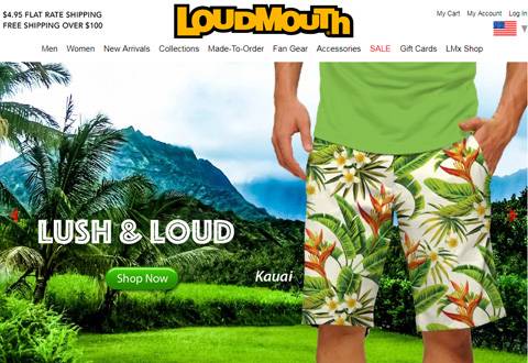 Loudmouth Golf 美国LM高尔夫休闲运动品牌网站
