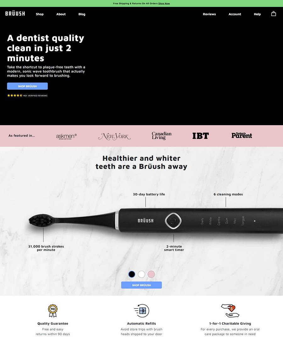 Bruush 电动牙刷品牌官网