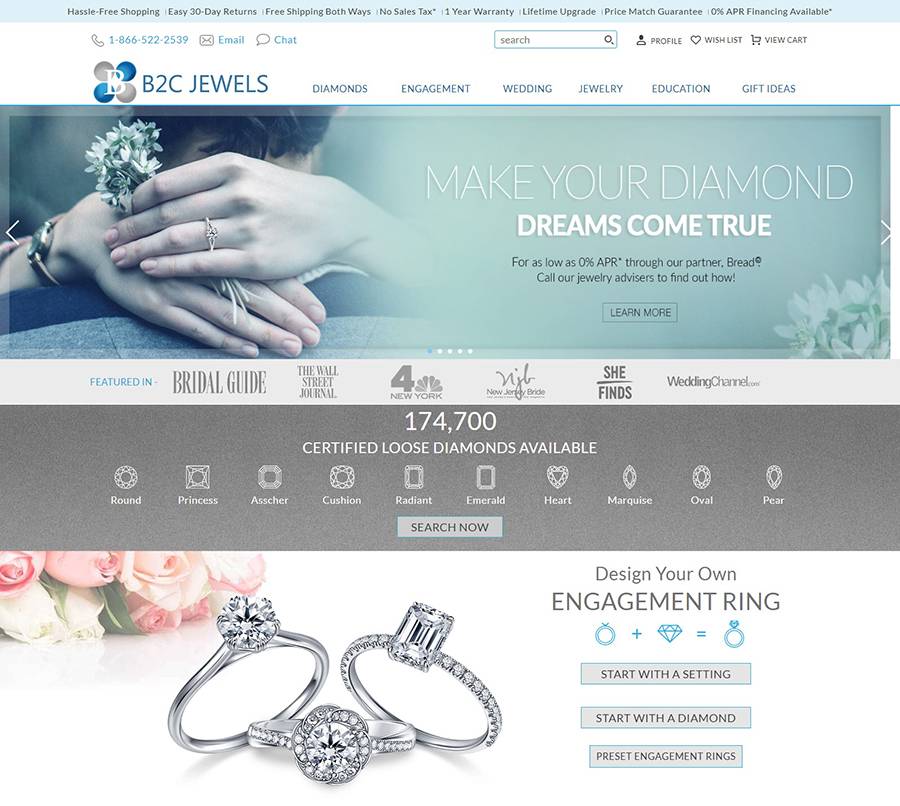 B2C Jewels 珠宝商城官方网站