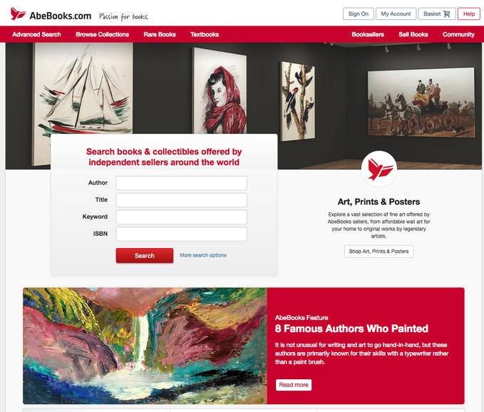 AbeBooks 在线的书籍，艺术品，收藏品网站