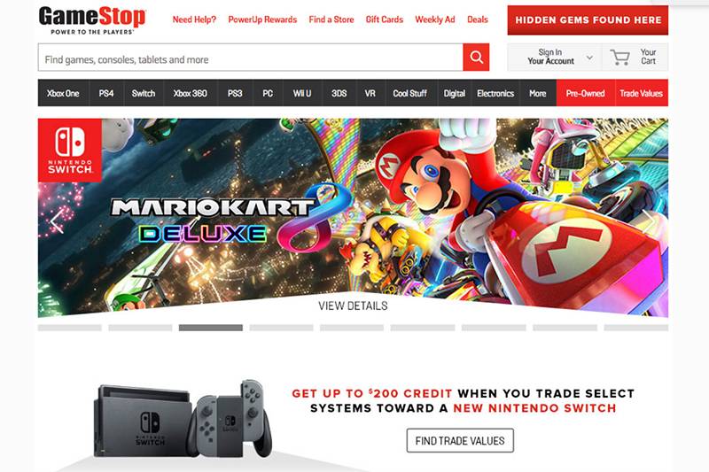 GameStop Corporation 美国电视游戏和娱乐软件零售网站
