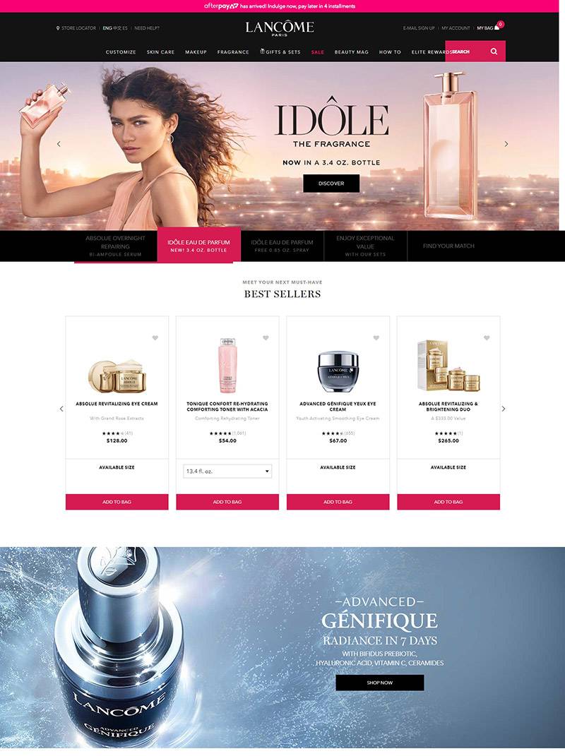 Lancome 法国兰蔻-世界顶级化妆品牌网站