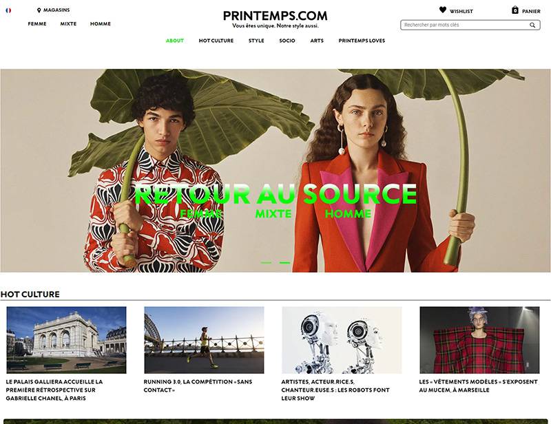 Printemps 法国春天百货奢侈品零售网站