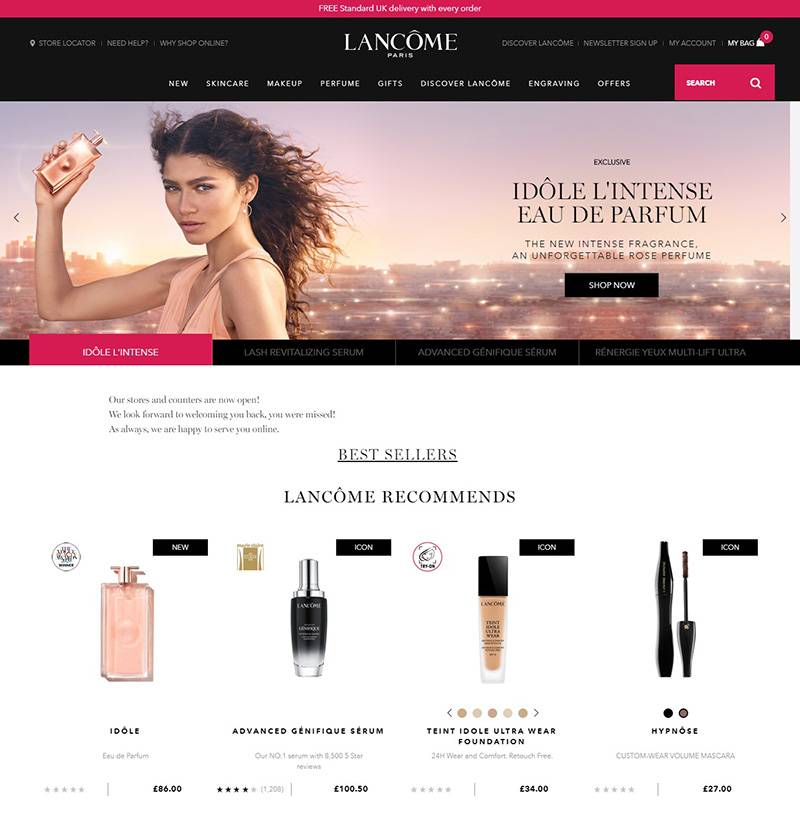 Lancôme UK 兰蔻-世界顶级化妆品牌英国站