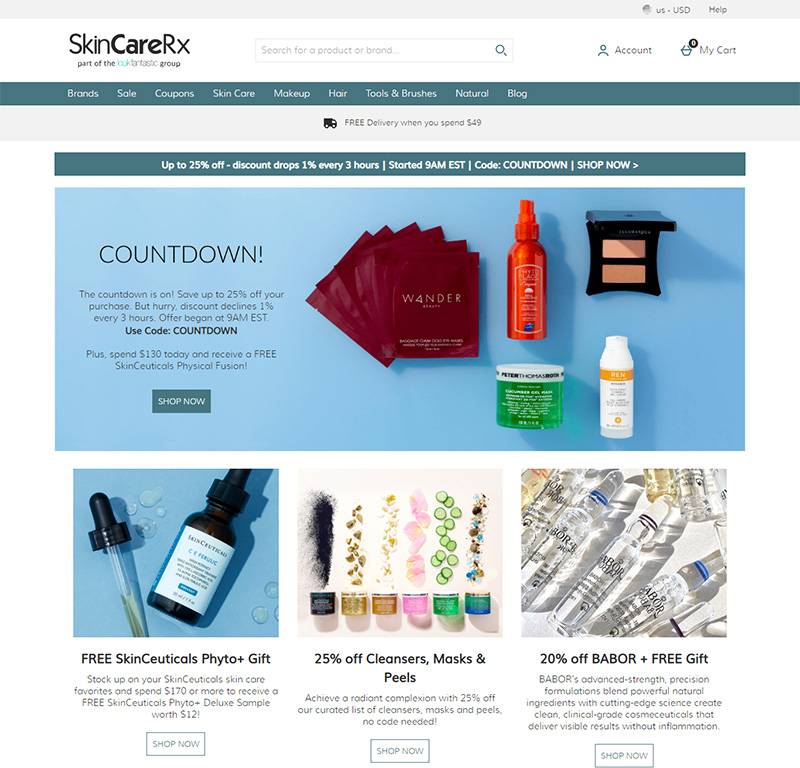 SkinCare Rx 美国护肤化妆品专营网站