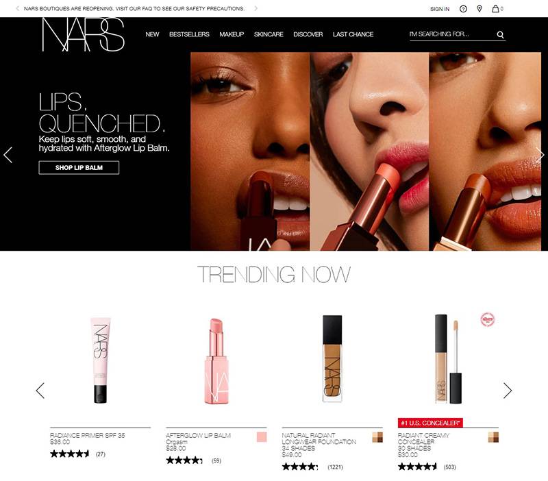 NARS 美国专业彩妆品牌网站