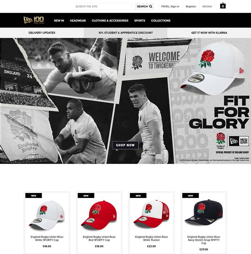 New Era  美国知名制帽品牌购物网站