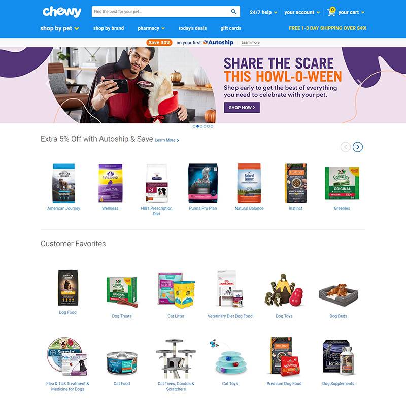 Chewy 美国宠物主粮-宠物用品海淘网站