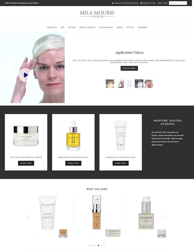 Mila Moursi 法国高级护肤品品牌网站