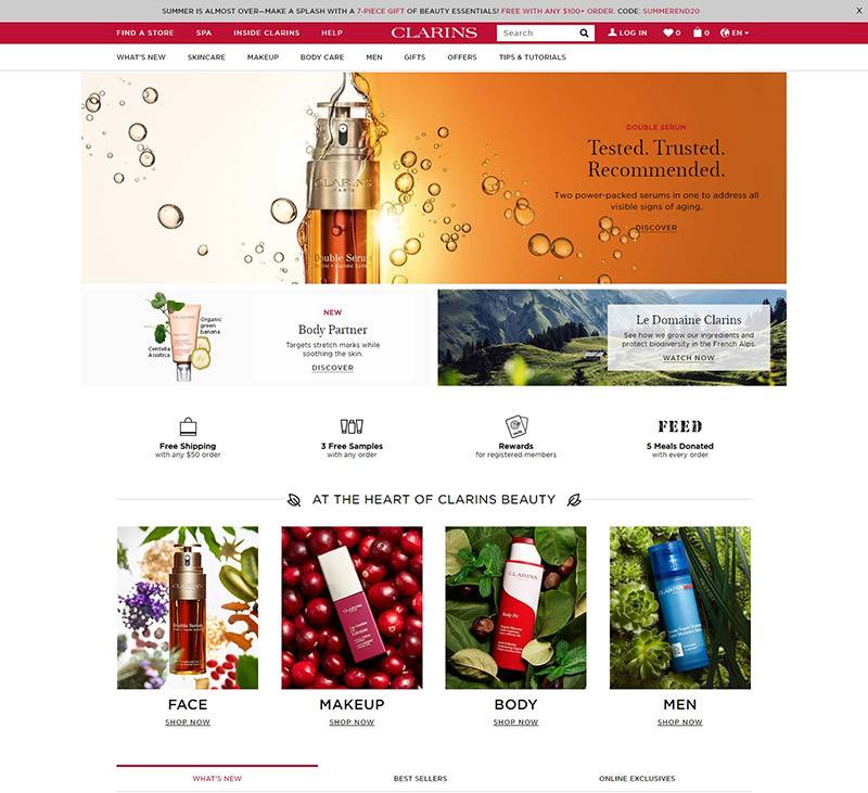 Clarins Dynamic  法国丰胸纤体化妆品品牌网站