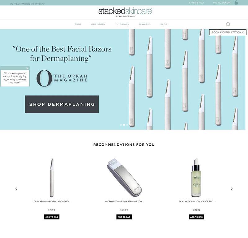 Stacked Skincare 美国护肤品牌网站