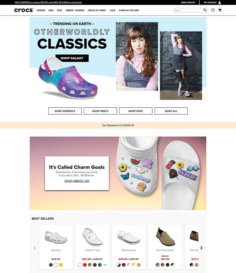 Crocs 美国品牌服装鞋履海淘网站