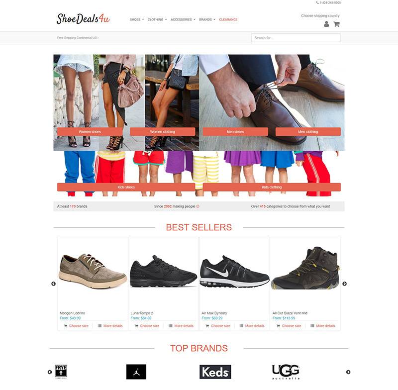 ShoeDeals4u 大牌名品折扣零售网站