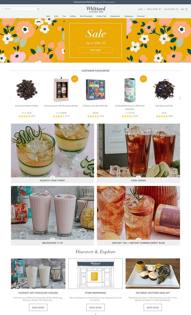 Whittard 英国经典茶饮品牌网站