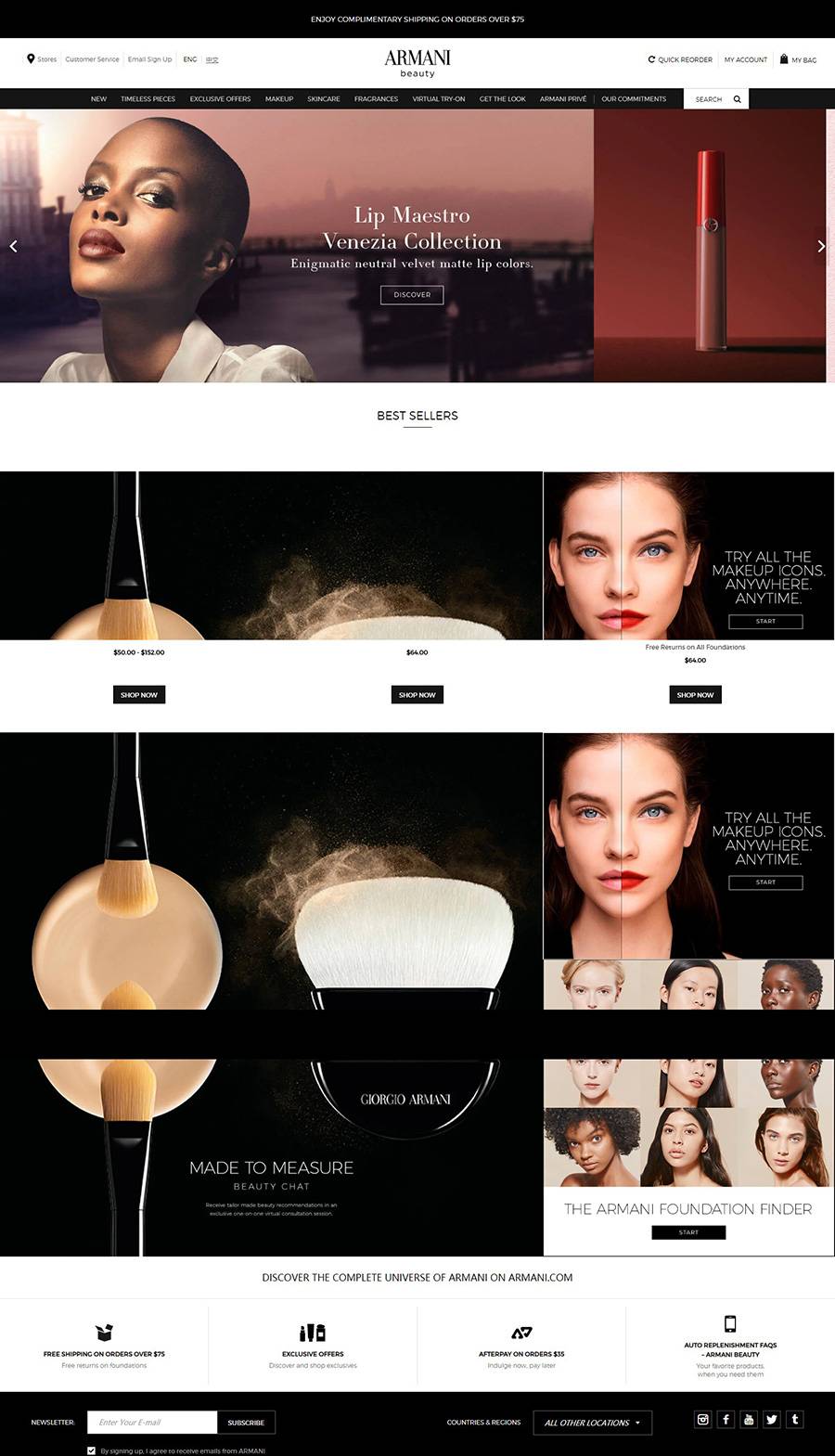 Giorgio Armani Beauty  阿玛尼奢侈品彩妆品牌网站