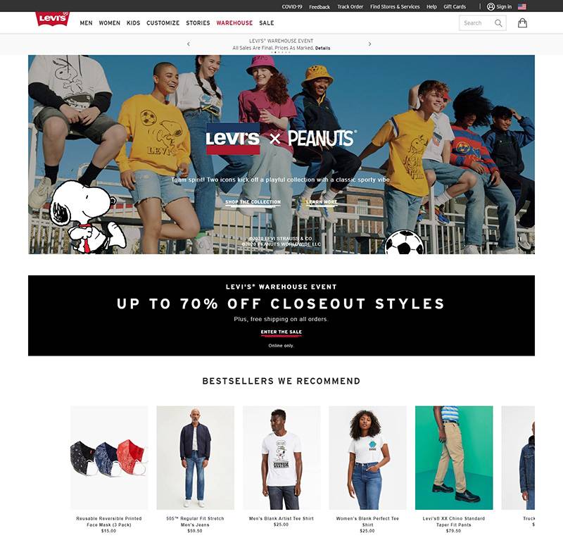 Levi's 李维斯时尚牛仔裤领导品牌网站