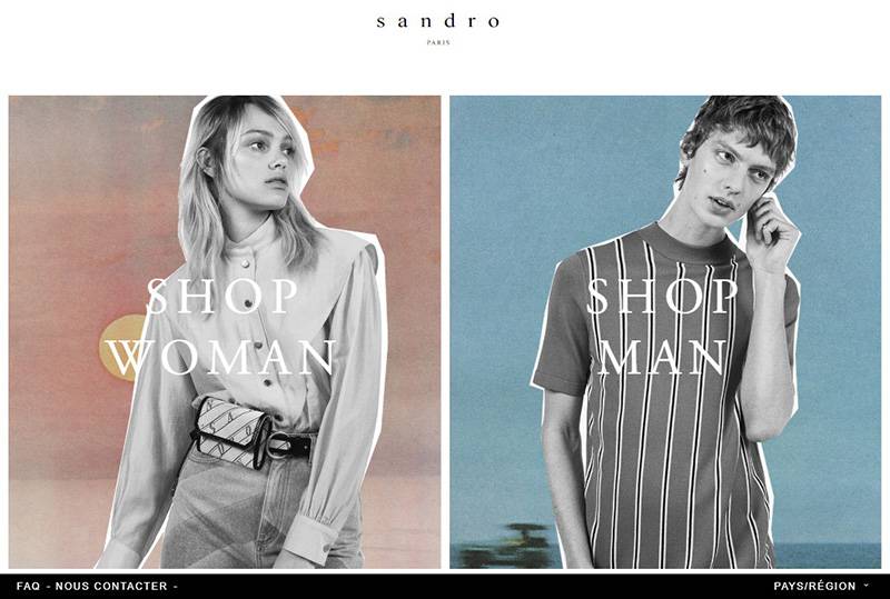 sandro 法国时尚复古品牌服饰网站