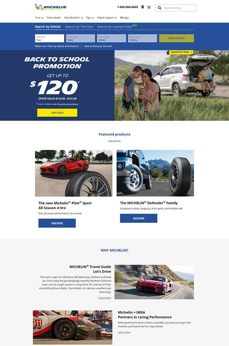 Michelin 米其林轮胎品牌网站