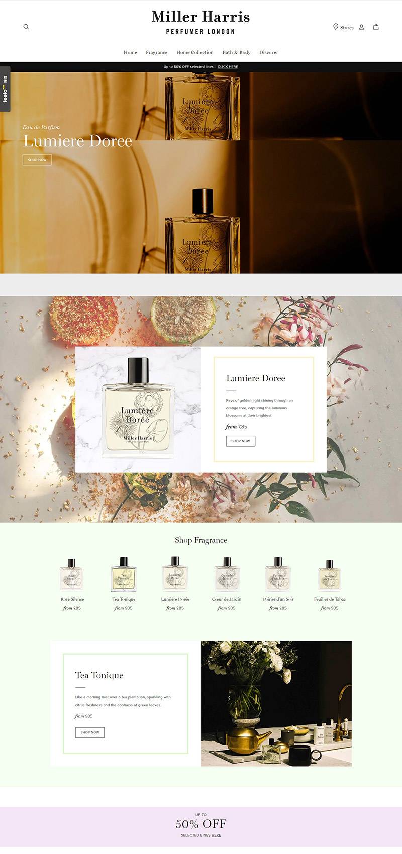 Miller Harris 英国米勒·海莉诗香水品牌网站