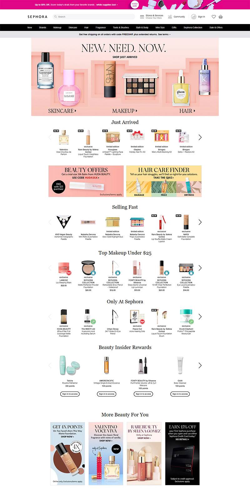 Sephora 丝芙兰-法国品牌美容护肤购物网站
