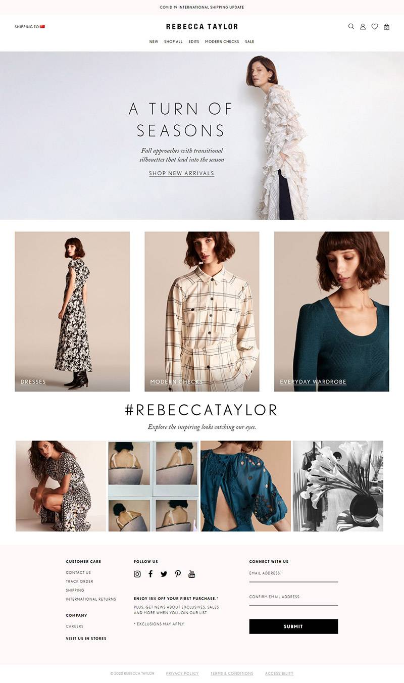 Rebecca taylor 美国高端精品服饰品牌网站