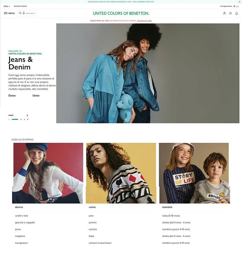 Benetton EU 意大利著名服饰品牌网站