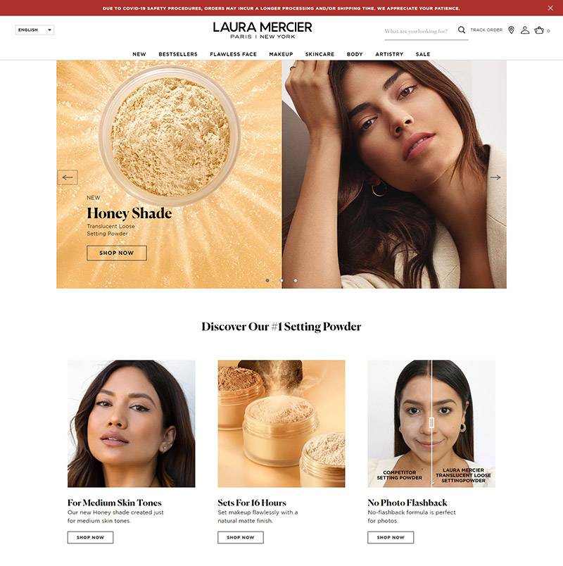 Laura Mercier 法国专业彩妆品牌网站