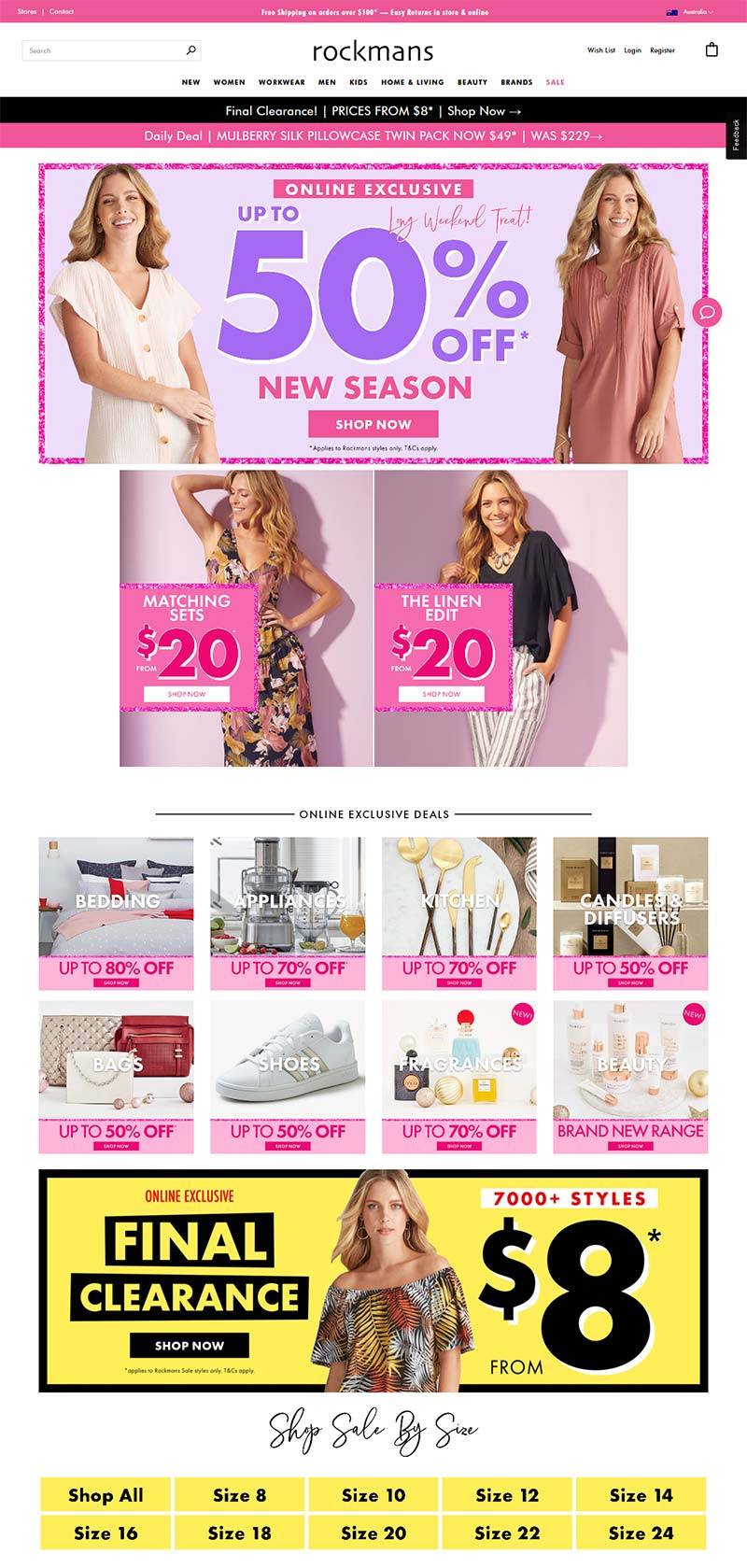 Rockmans 澳大利亚品牌女装购物网站